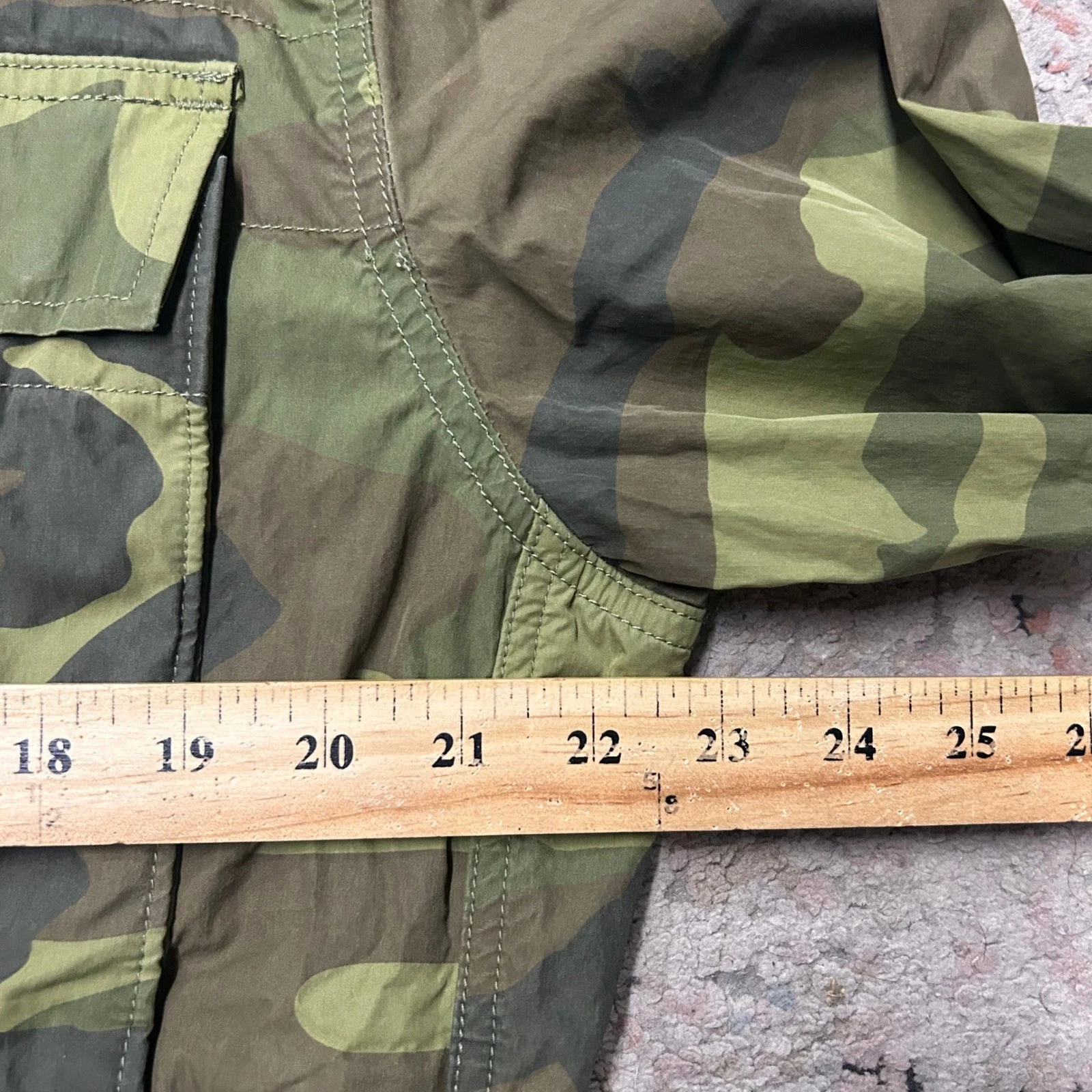 Relwen Field Jacket Mens XL Green Camo Lightweight Cotton Nylon Utility Military image 4