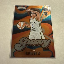 2026 WNBA Panini Prizm Olivia Miles Groovy Insert #12 - MN Lynx ROTY