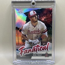 2024 Topps Chrome Fan-11 Mike Trout Fanatical 50 Refractor Ssp La Angels