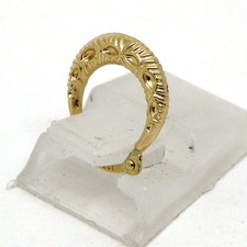 14k Yellow Gold Textured Baby Hoop Earrings