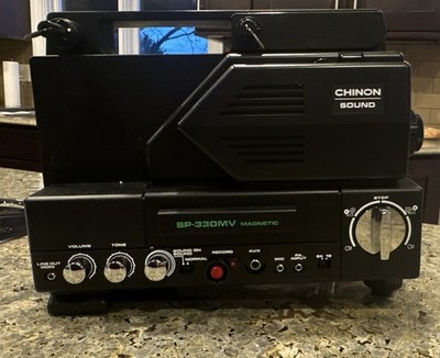 Chinon Sound SP-330MV 8mm Film Projector Black 3x Lens 100 ANSI Lumens