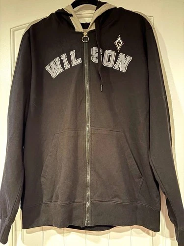FISLL WNBA Women’s A’ja Wilson Black/Gray Fleece Full Zip Hoodie Size S - product listing photo