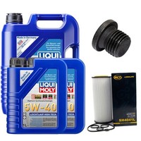 MotoröL Filter Set 5W-40 Liqui Moly 7 Liter + Schraube FüR Audi A6 A4 A8 2.4 3.2