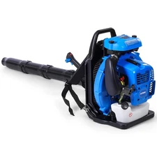 75.6CC 2-Stroke Backpack Gas Leaf Blower 912CFM 206MPH Large 2-Stage Air Filter