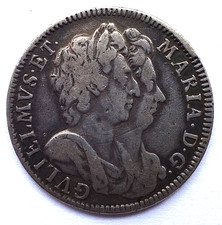 Tribute to William & Mary 1689 AR Silver Medal/Medalet ( Eimer 317 ) F+