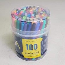 ART ALTERNATIVES Fine Tipped Water Base Marker Set 100 PC Mixed AA1174