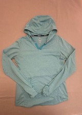 Nike Dri-Fit Long Sleeve Running Hoodie Women's Size Medium Mint Green Thumbhole