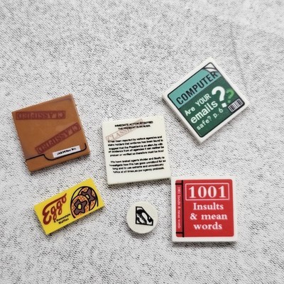 Mixed Printed Tiles Lot Blocks Accessories for Minifigures Wdc01