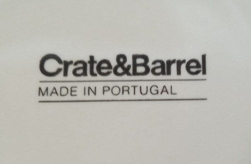 Crate & Barrel MARIN WHITE Salad plate set of 2, 8 1/4", Portugal, Excellent - Picture 8 of 8