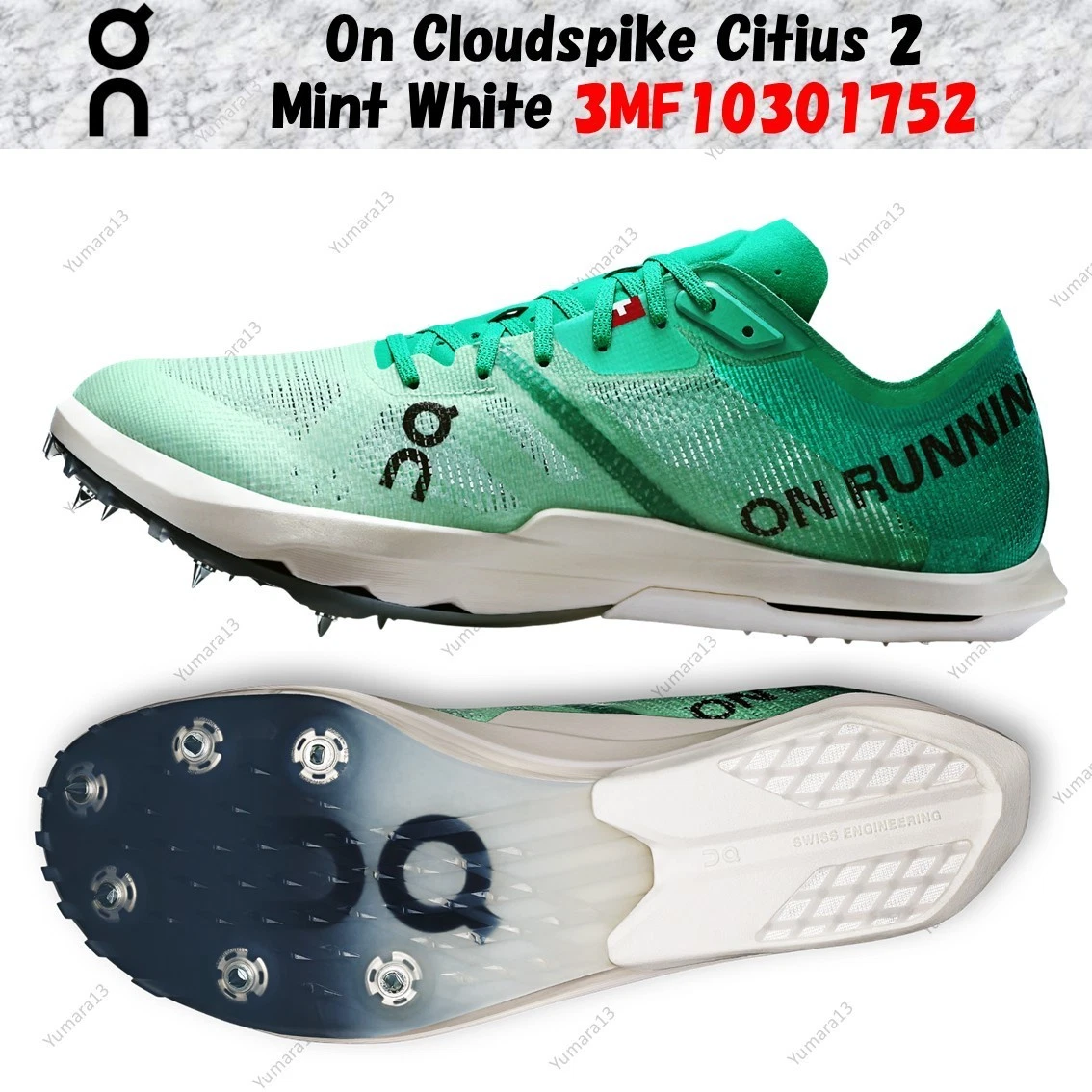 On Cloudspike Citius 2 Mint White for sale | eBay