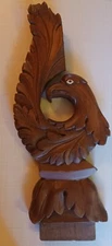 Mid Century Modern Carved Wood Bird Wall Hanging 16" Tall