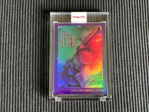 2021 TOPPS PROJECT 70 #495 DEREK JETER / BRITTNEY PALMER  *FOIL #14/70 ENCASED*