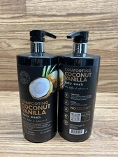 (2-Pk) BOTANICAL SPA THERAPY ~ COMFORTING COCONUT VANILLA Shea Butter BODY WASH