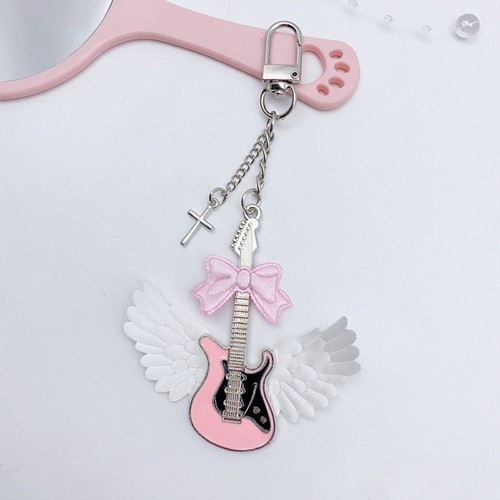 Bow Pink Guitar Phone Chain Guitar Cell Phone Strap Telephone Decor - 第 14/18 張圖片