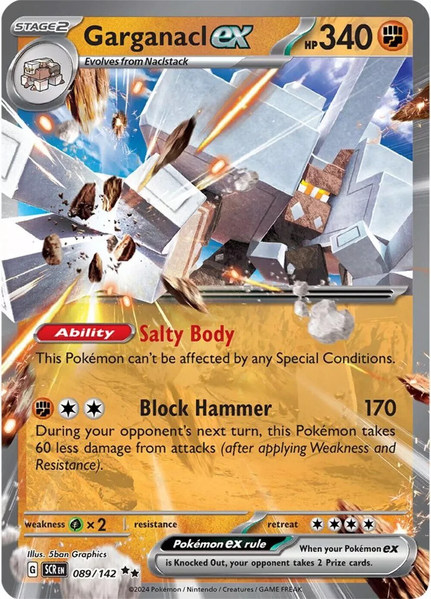 Pokmon TCG Garganacl ex 089/142 Ultra Rare Stellar Crown NM/M | eBay Pokmon TCG Garganacl ex 089/142 Ultra Rare Stellar Crown NM/M | eBay
