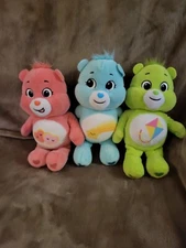Care Bears 10" Plush Lot of 3 (Love a Lot, Do Your Best, Wish Bear) (Basic Fun)