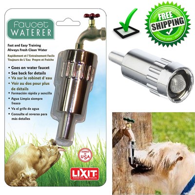 Outdoor Dog Faucet Waterer Garden Hoses Fresh Water Steel Nozzle