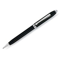Cross Townsend Black Lacquer / Rhodium Ballpoint Pen In Box At0042-4 Cross Townsend Black Lacquer / Rhodium Ballpoint Pen In Box At0042-4