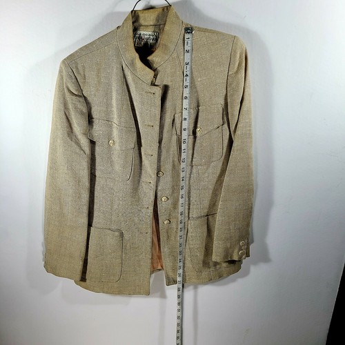 Gayle Kirkpatrick For Tudor Square Canvas Womens Vintage Jacket Size 12 Brown - Picture 7 of 8