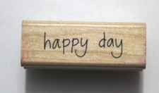 Happy Day Text Rubber Stamp 2007 SWS044 Stampendous