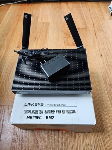 Router inalámbrico WiFi 6 de doble banda Linksys 6 Mesh MR20EC AX3000 - Imagen 7 de 12