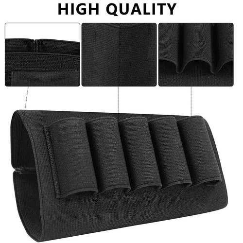 Tactical Shotgun Shell Buttstock Holder for 12/20G- Shooting Accessories - Black - Picture 5 of 7