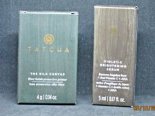 Lot of TATCHA Violet-C Brightening Serum  Silk Canvas Primer Sample Size
