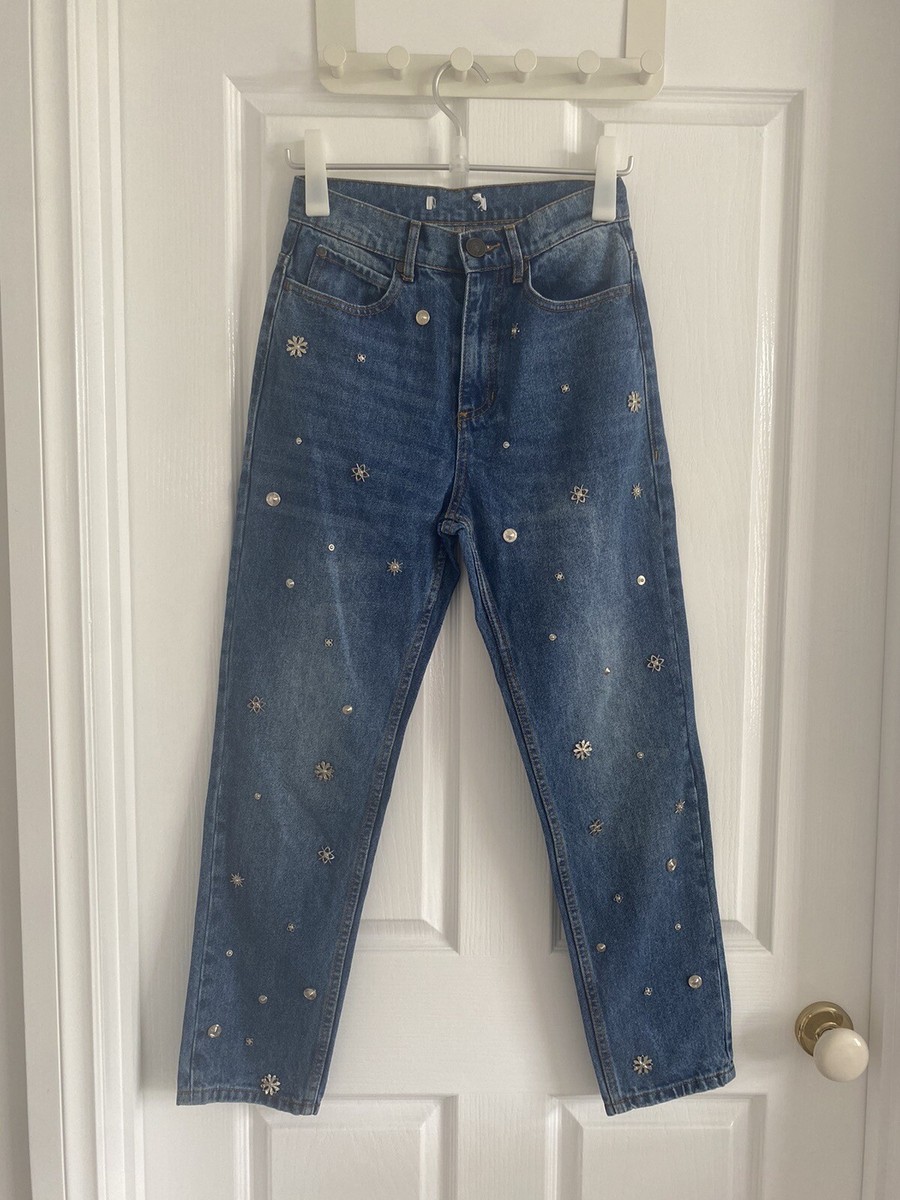 Brand new Sandro Paris straight-leg faded denim jeans Size 36/S