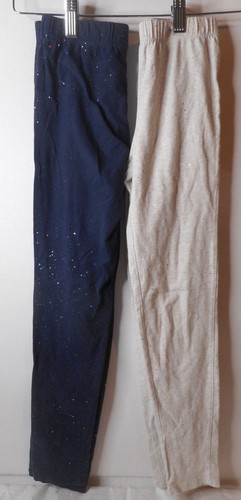 Gap Kids Full-Length Leggings Girls Sz10 Large Gray Blue Sparkles Stretch Jersey - Picture 3 of 14