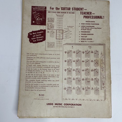 Leeds Guitar Method & Song Folio : Book 1 - Hy White (Paperback) 1954 Songbook - Picture 2 of 11