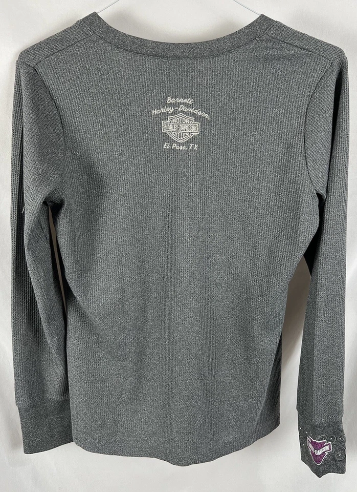 Harley Davidson мотоцикла свитер женщин большой серый мотоциклиста вышитый - Изображение 2 из 4