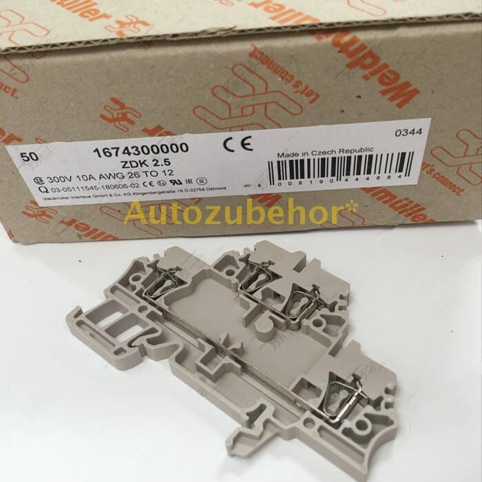 50 pcs/box New For Double-layer Terminal ZDK 2.5 1674300000 | eBay