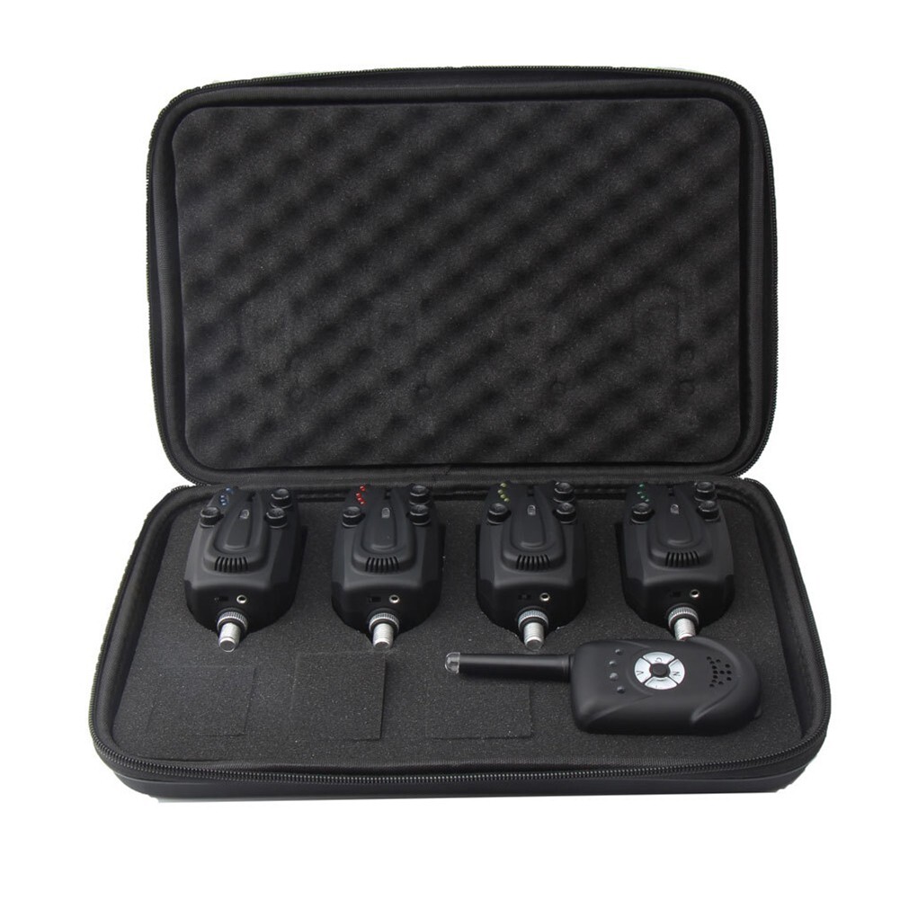 Wireless Fishing Bite Alarm System with Transmitters and Storage