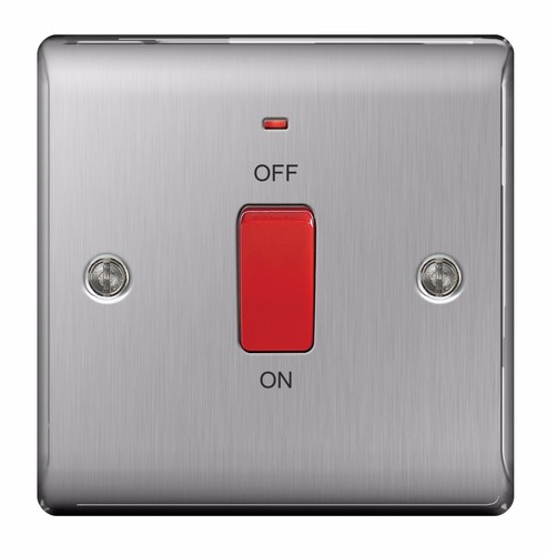 BG Nexus Brushed Steel Switches & Sockets Full Range Satin Chrome Grey Inserts - Picture 44 of 91