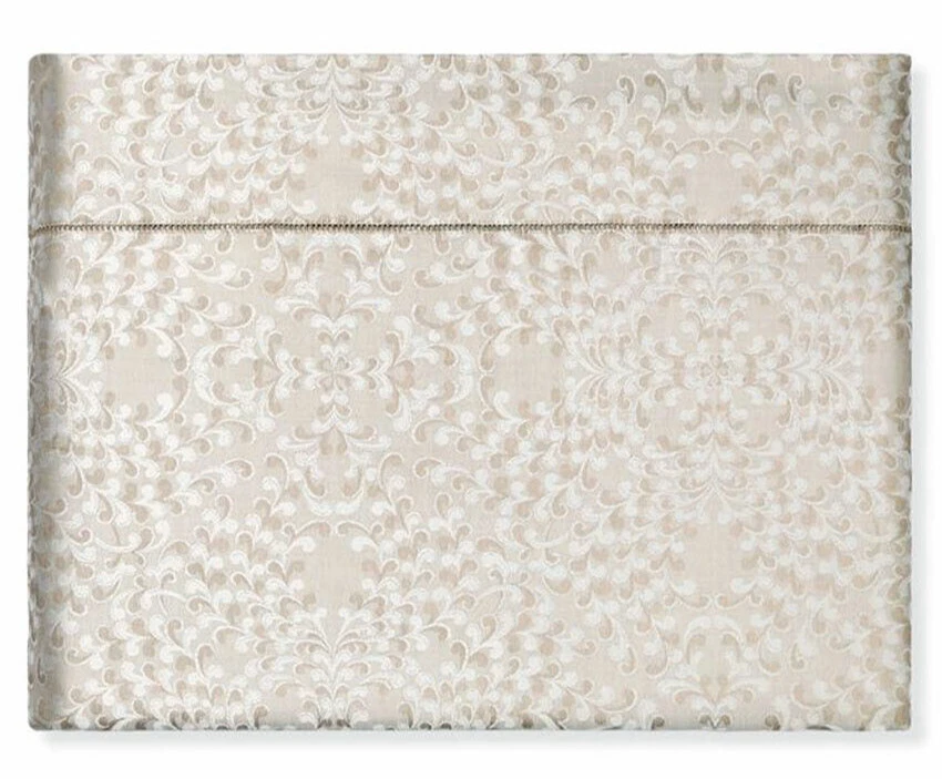 Funda nórdica Sferra Kennio Queen algodón egipcio italiano satén sable topo nueva Foto 2 de 4