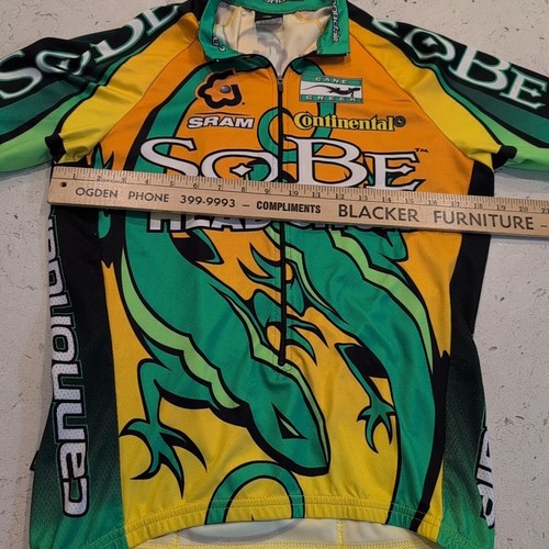 VTG Cannondale Jersey Men M Sobe HeadShok Bike 3/4 Zip Cane Creek USA Shirt 9840 - Picture 9 of 15