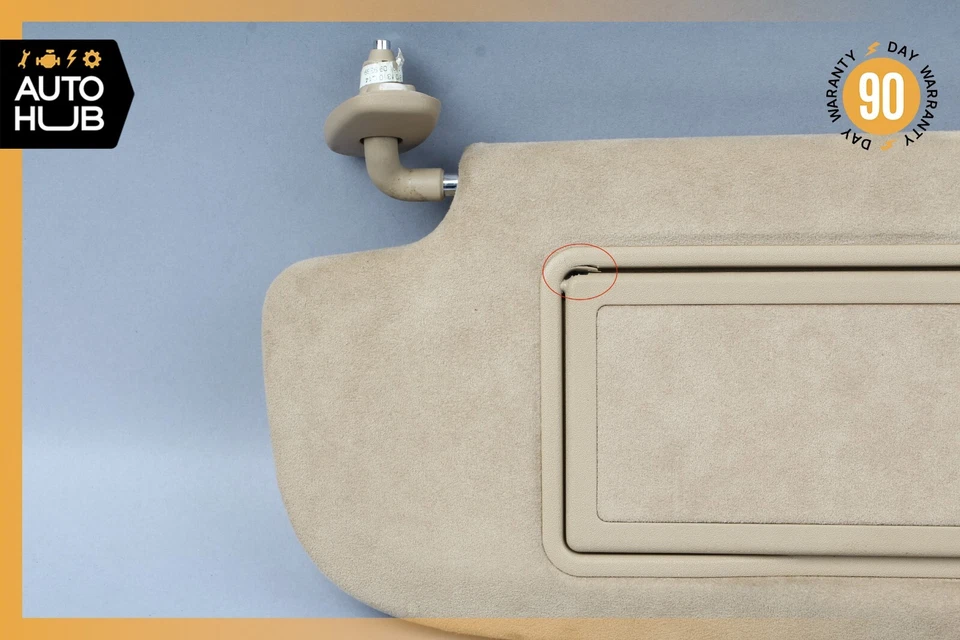 Parasol lateral izquierdo mercedes w221 s600 cl600 parasol beige gamuza fabricante de equipos originales Foto 4 de 4