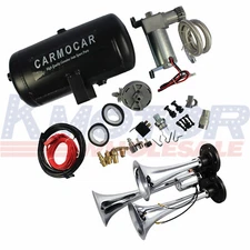 98c 1 Gallon Best Buy With Loud Triple Trumpet Air Horn Kit Fit For Car Truck RV