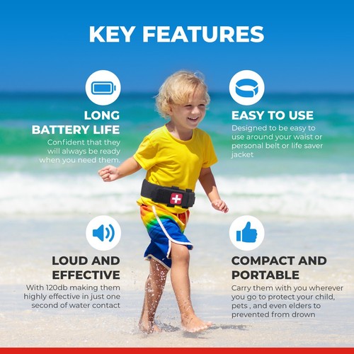 swimming pool alarm Water Safety Personal Alarm Wearable by the Water - Picture 14 of 16