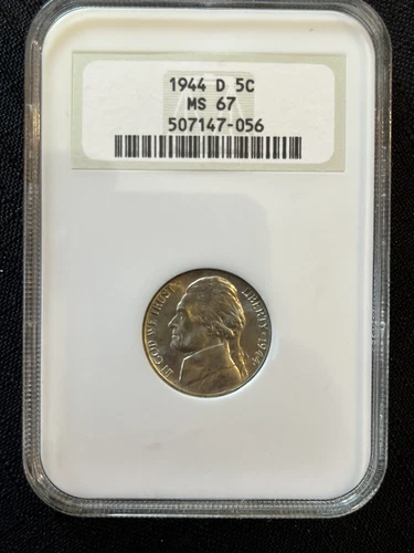 NGC 1944 D Jefferson Silver Nickel MS67 OLD HOLDER 507147-056