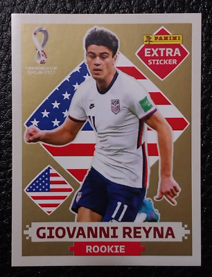 世界1枚限定！PANINI 1of1 REYNA レイナ ジャージカード PANINI Extra Sticker Qatar 2022 #D16 GIOVANNI REYNA USA Rookie RC