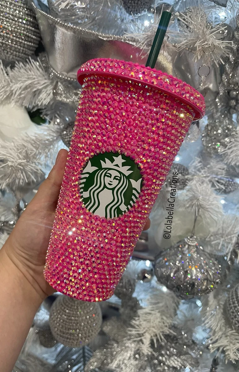 Hot Pink Rhinestone Cold Cup Starbucks Cold Cup Starbucks 