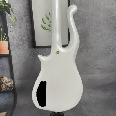White Prince Cloud Electric Guitar Solid Body Gold Hardware