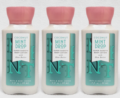 3 Bath Body Works Coconut Mint Drop Travel Mini Size Body Lotion 3 Oz 88 Ml 667537342753 Ebay