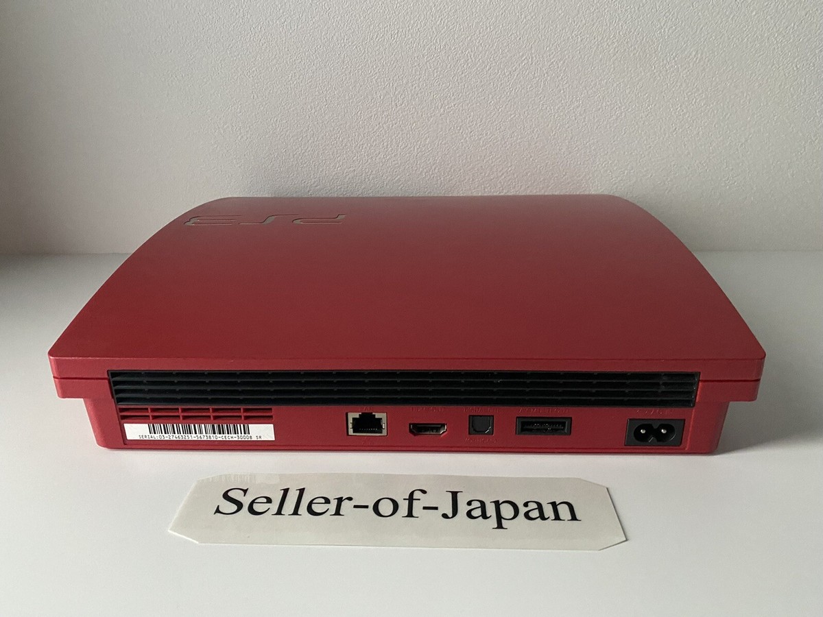 Sony PlayStation 3 PS3 320GB Scarlet Red Game Console Set , Free