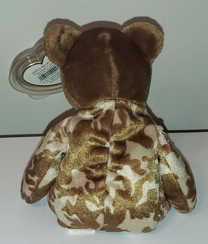 Ty Beanie Baby - HERO the USO Military Bear (UK FLAG ON ARM)(8.5 Inch) NEW MWMTs - Picture 5 of 7