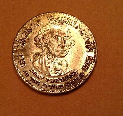 washington george 1789 president commemorative medallion