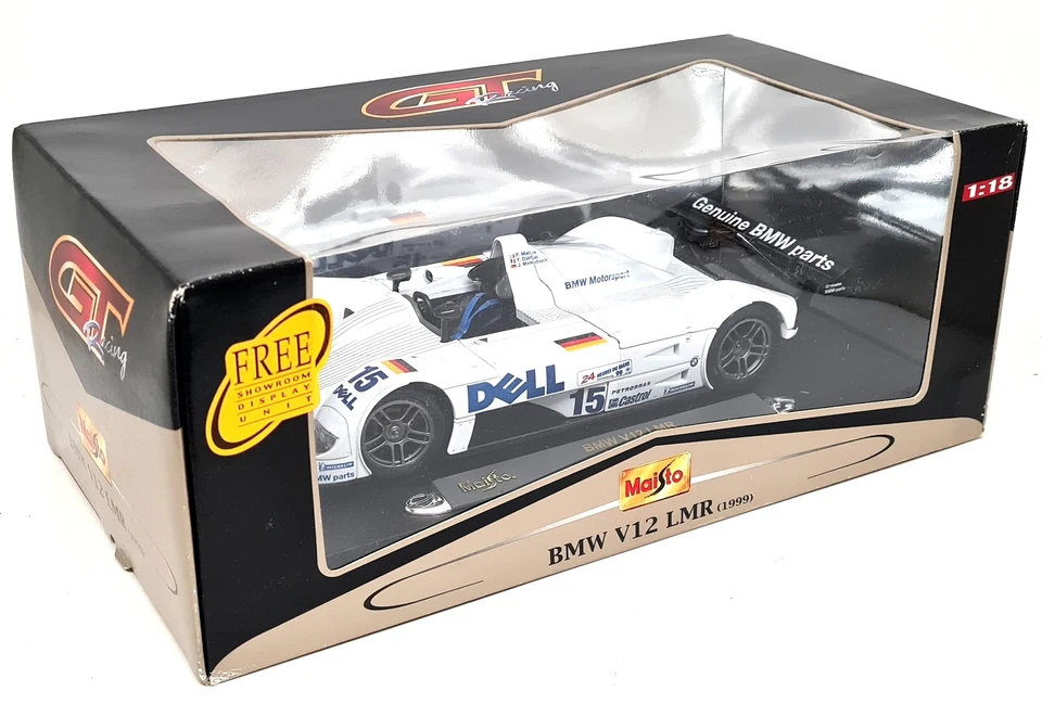 Maisto 1/18 - Audi V12 LMR Le Mans 1999 #15 Martini Dalmas Diecast Model Car Foto 2 de 4