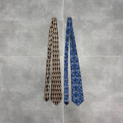 Vintage Lanvin Paris Seidenkrawatten x 2