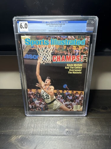 CGC 6.0 NEWSSTAND EDITION Sports Illustrated-Kevin McHale-June 16 1986